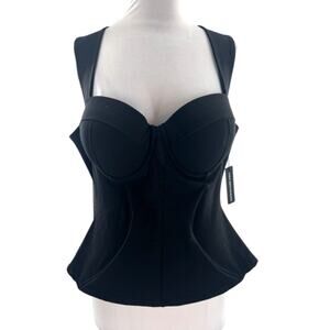 NWT TA3 Bombshell sleeveless bustier top black sz 2X